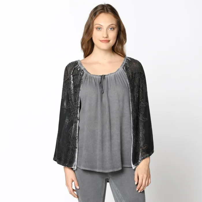 Clothing ShirtsBlouses XCVI Aylen Top Oil Wash London Grey