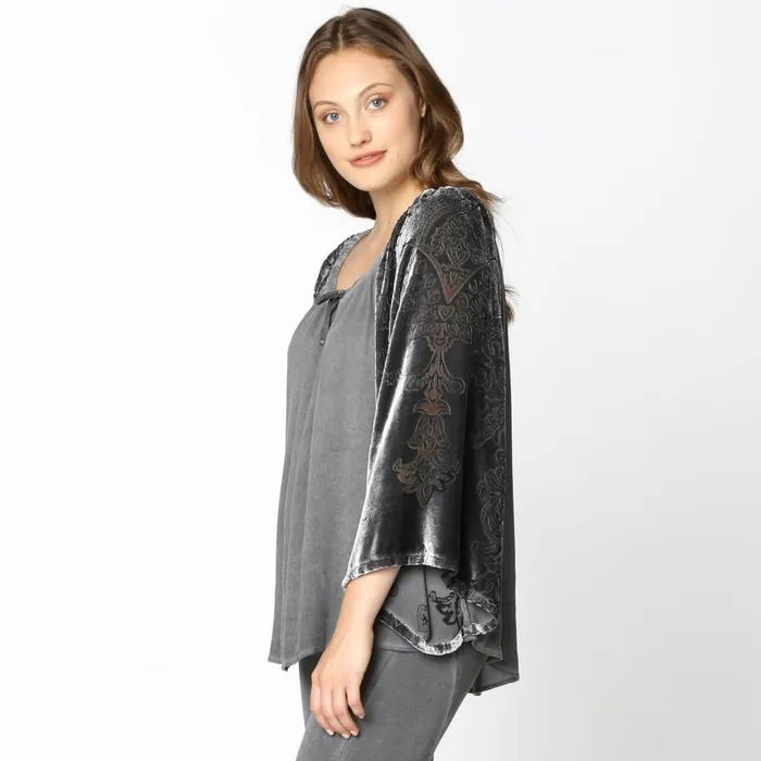 Clothing ShirtsBlouses XCVI Aylen Top Oil Wash London Grey