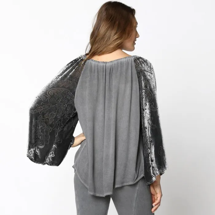 Clothing ShirtsBlouses XCVI Aylen Top Oil Wash London Grey