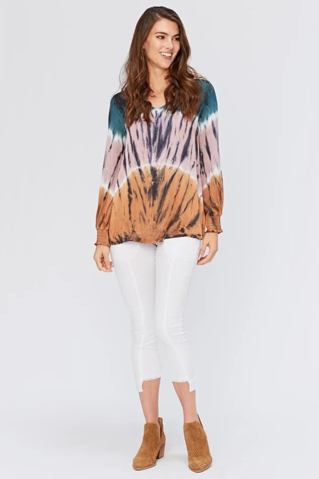 Clothing ShirtsBlouses XCVI Bluma VNeck Top Jettison Wash