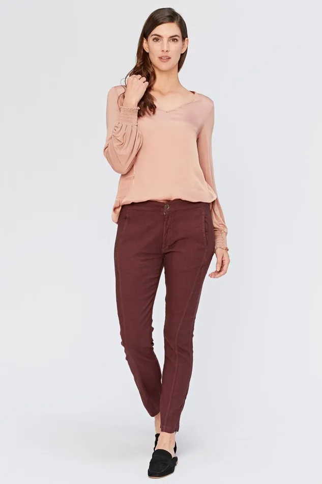 Clothing ShirtsBlouses XCVI Bluma VNeck Top Palmetto Pink