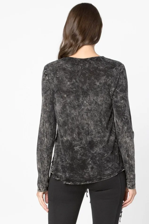Clothing ShirtsBlouses XCVI Dafne Top Distress Wash Black