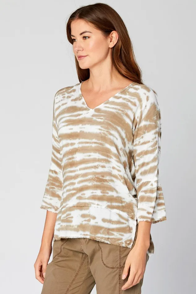Clothing ShirtsBlouses XCVI Fringed Top Chiliad Wash