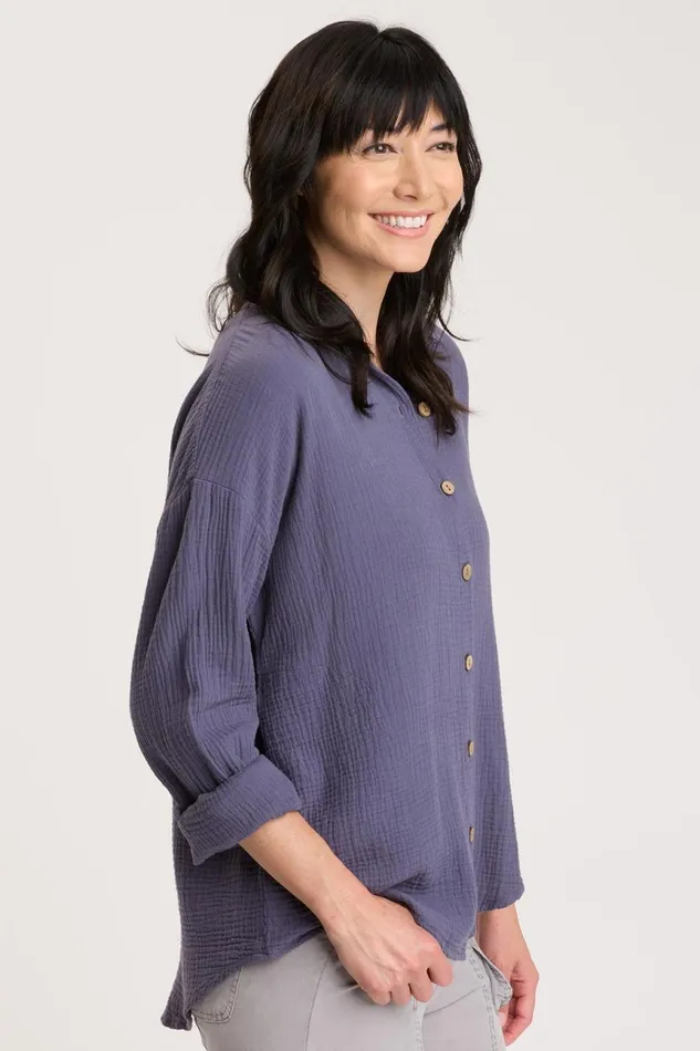 Clothing ShirtsBlouses XCVI Judson Shacket Nightshadow