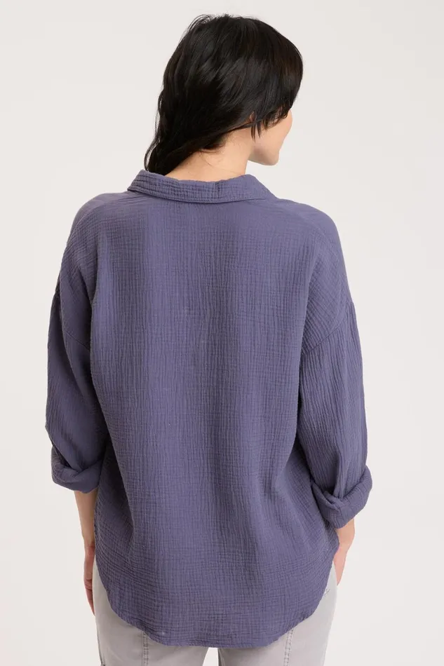 Clothing ShirtsBlouses XCVI Judson Shacket Nightshadow