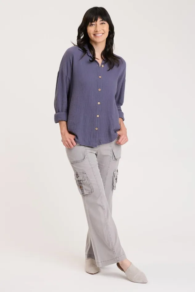 Clothing ShirtsBlouses XCVI Judson Shacket Nightshadow