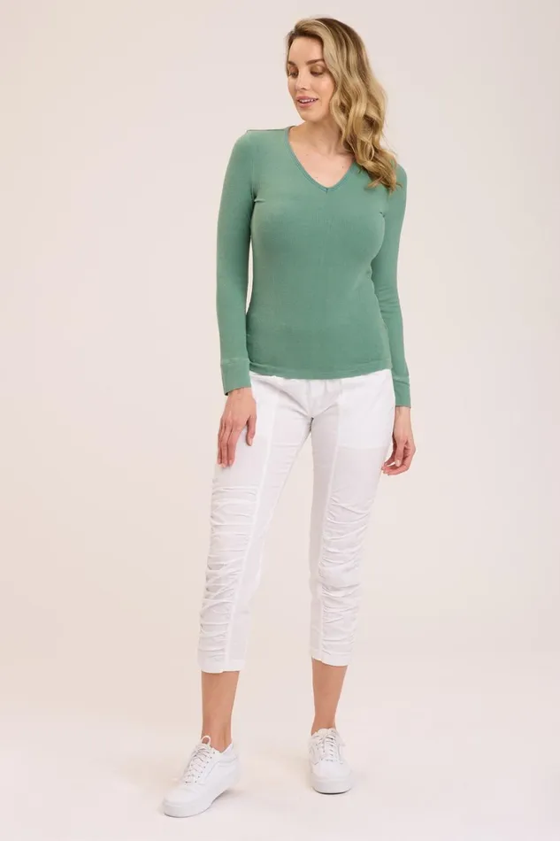 Clothing ShirtsBlouses XCVI Nadira VNeck Juneau Pigment