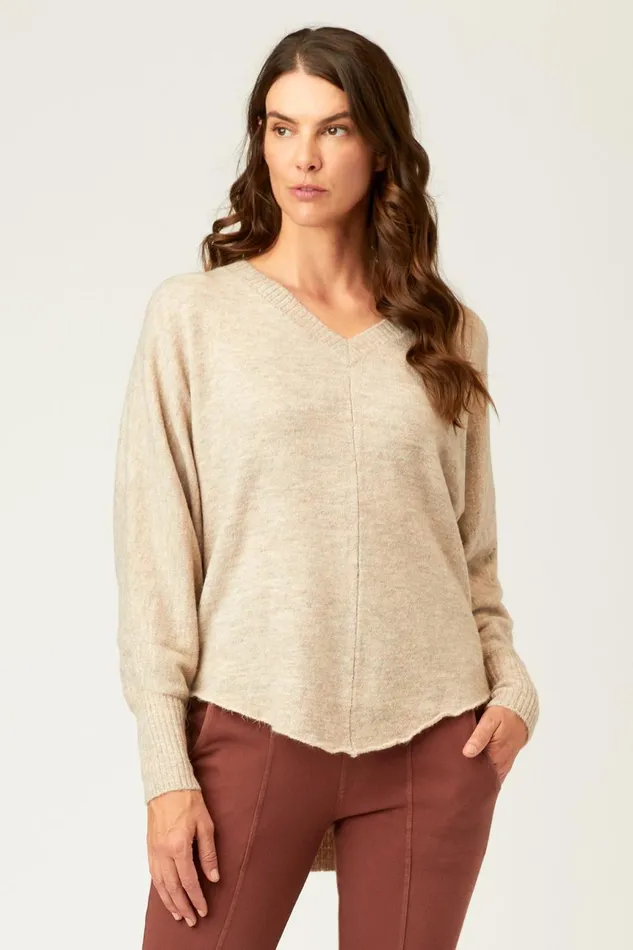 Clothing Sweaters XCVI Gretchen VNeck Oatmeal Heather