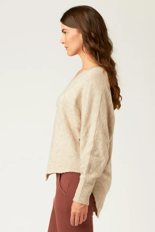 Clothing Sweaters XCVI Gretchen VNeck Oatmeal Heather