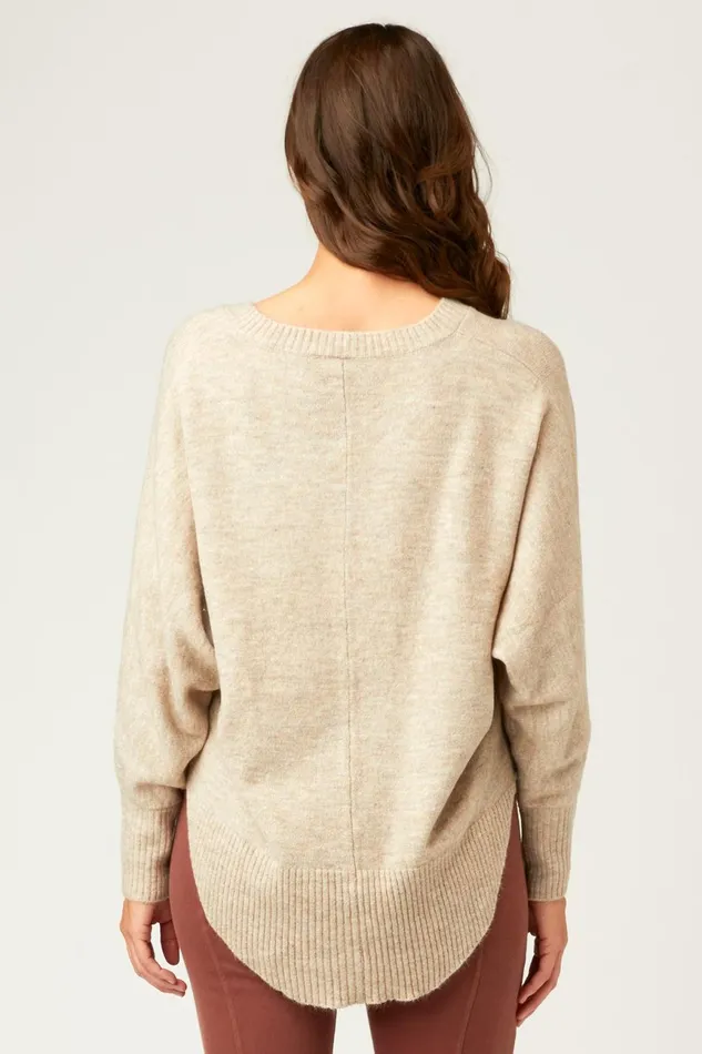 Clothing Sweaters XCVI Gretchen VNeck Oatmeal Heather