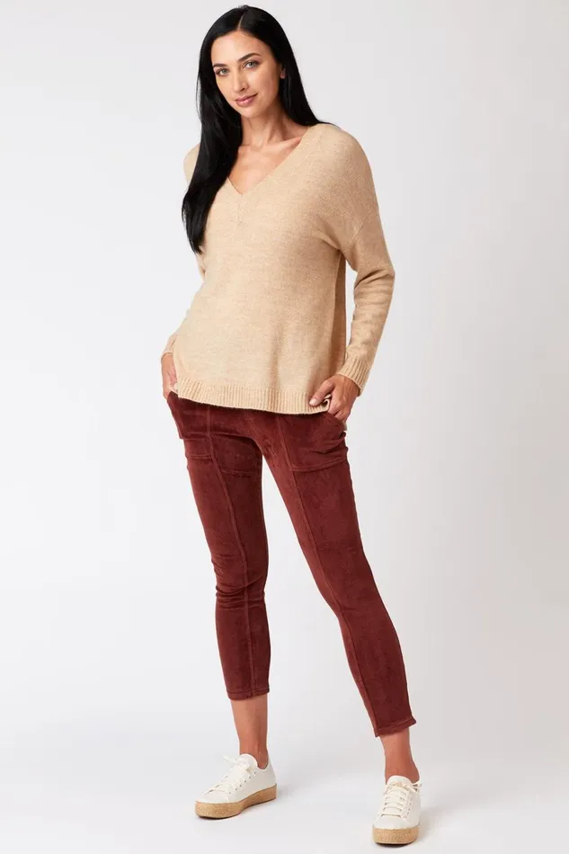 Clothing Sweaters XCVI Zoya VNeck Sweater Pale Camel