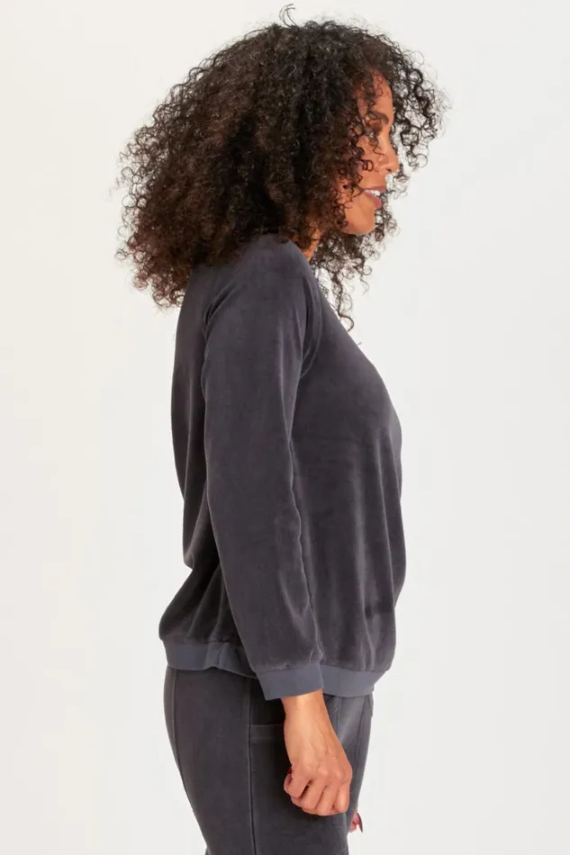 Clothing Sweatshirts XCVI Dakota Pullover Griffin Pigment