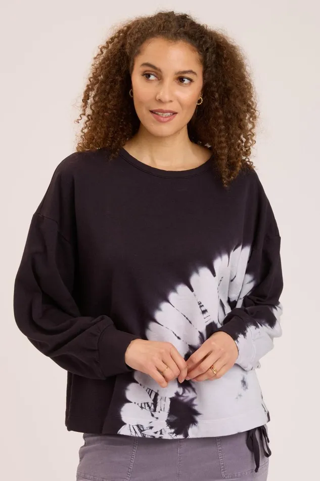 Clothing Sweatshirts XCVI Dottie Drawcord Sweatshirt Adiago Wash