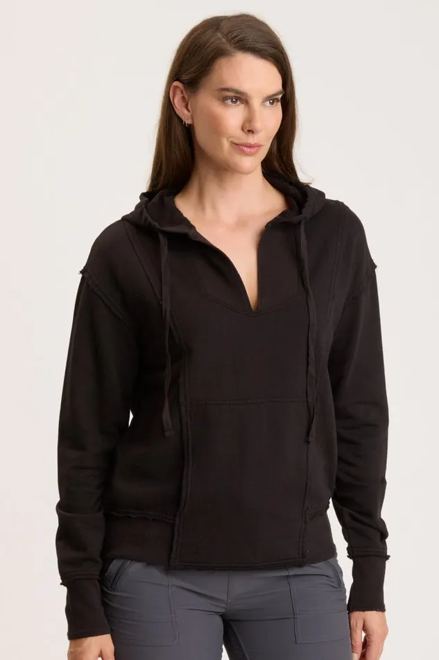 Clothing Sweatshirts XCVI Rosalyn Hoodie Black