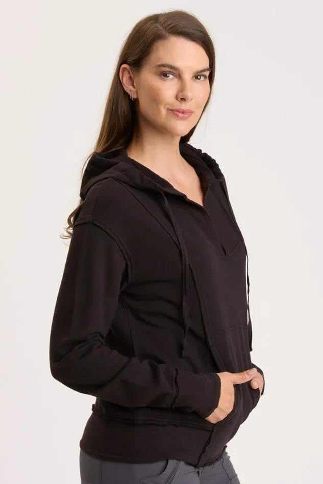 Clothing Sweatshirts XCVI Rosalyn Hoodie Black