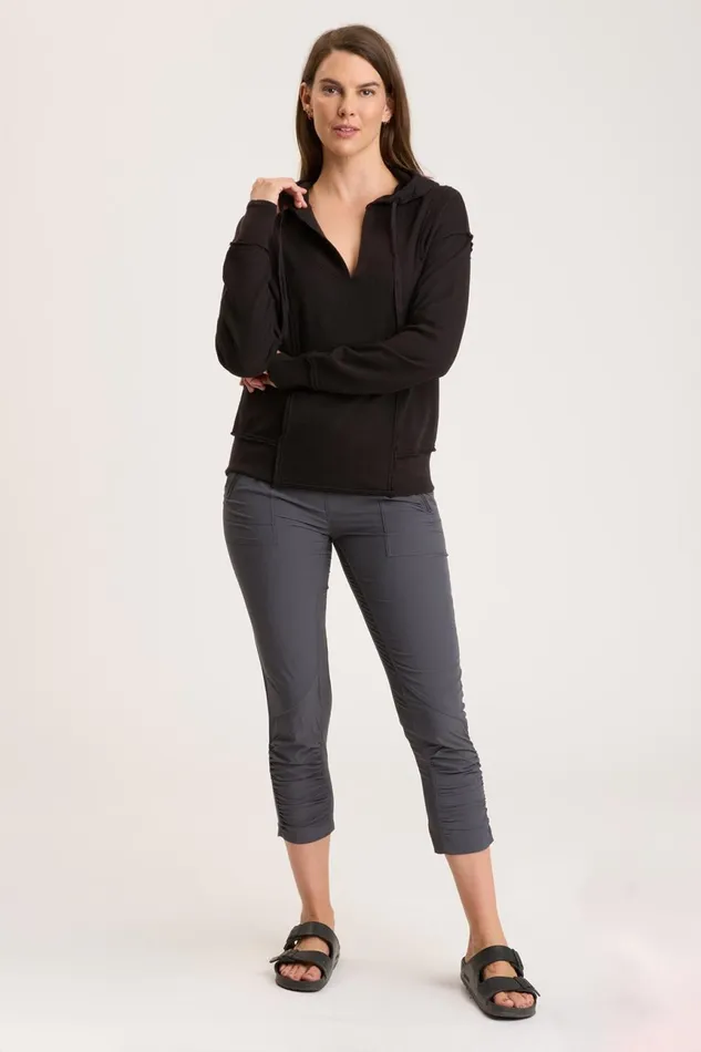 Clothing Sweatshirts XCVI Rosalyn Hoodie Black