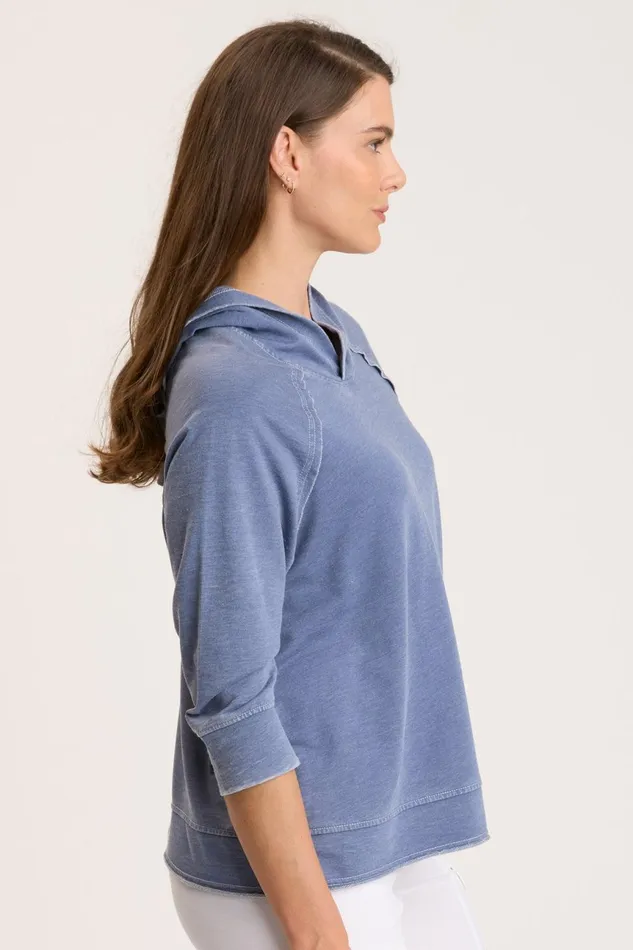 Clothing Sweatshirts XCVI Shula Hoodie Skyscape Burnout