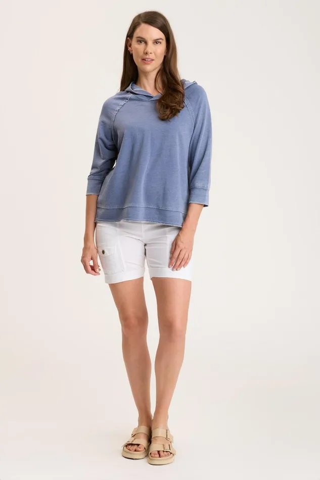 Clothing Sweatshirts XCVI Shula Hoodie Skyscape Burnout