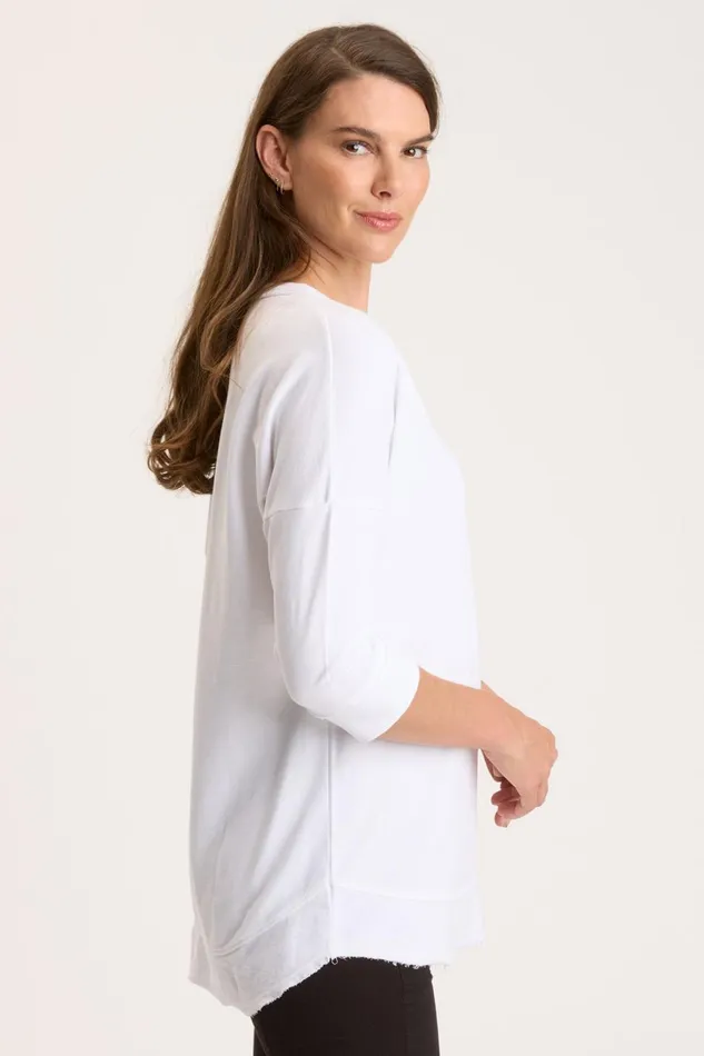 Clothing Sweatshirts XCVI Terry Fira Pullover White