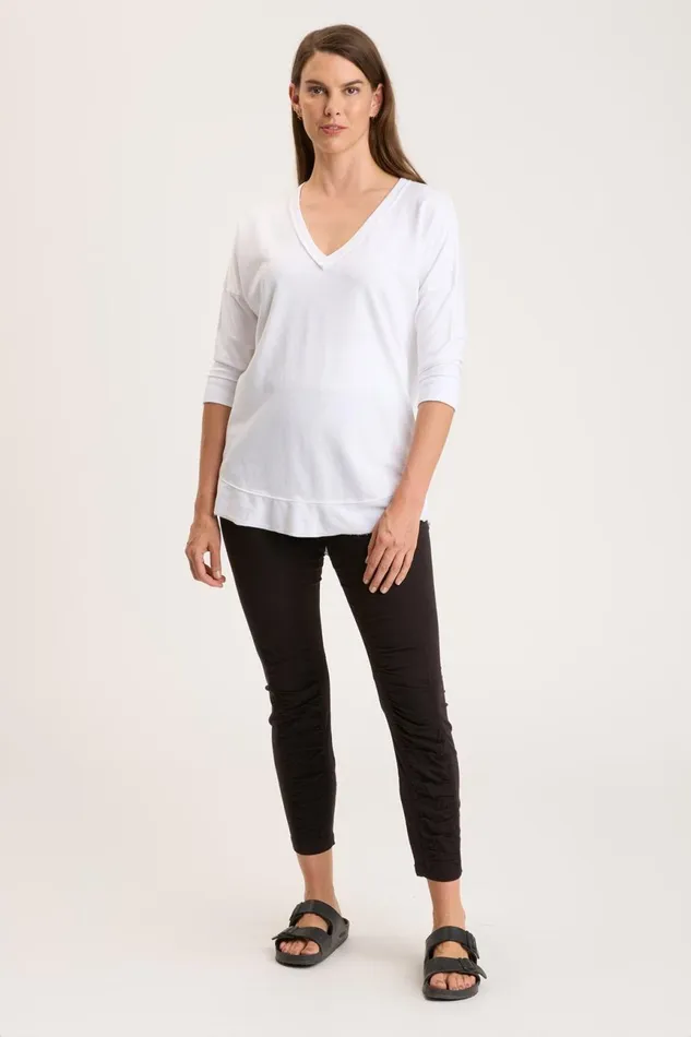 Clothing Sweatshirts XCVI Terry Fira Pullover White