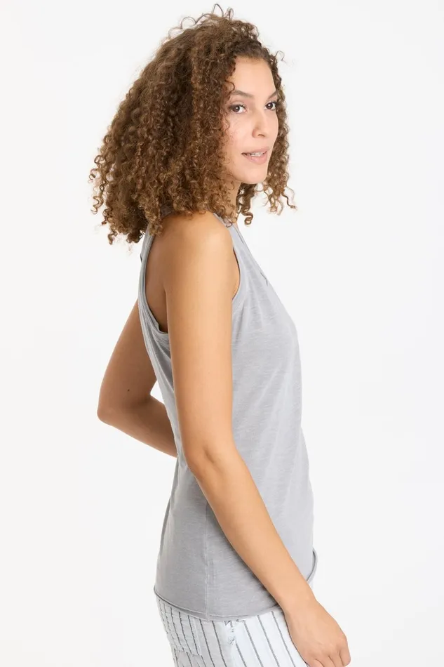 Clothing Tanks XCVI Bash Tank Cotton Grey Pigment