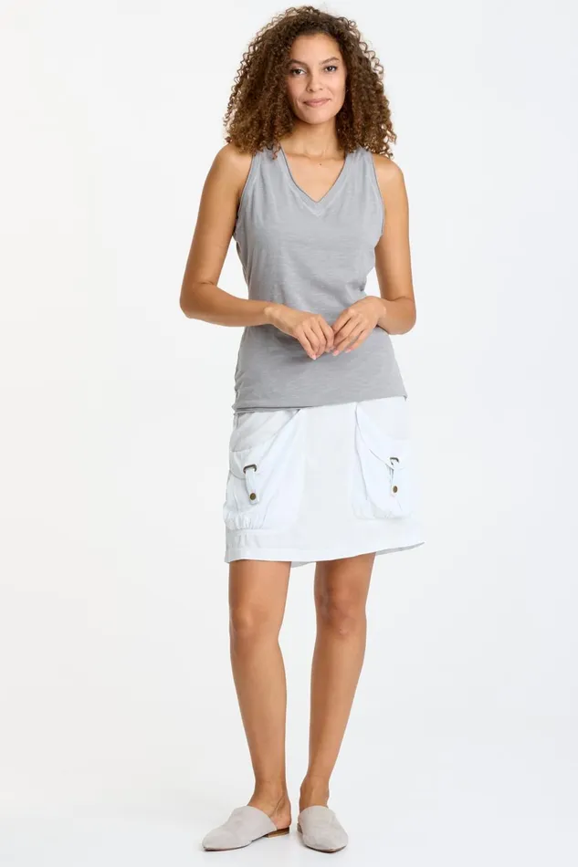 Clothing Tanks XCVI Bash Tank Cotton Grey Pigment