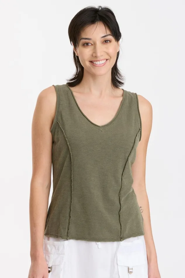 Clothing Tanks XCVI Laramie Tank Kombu Pigment