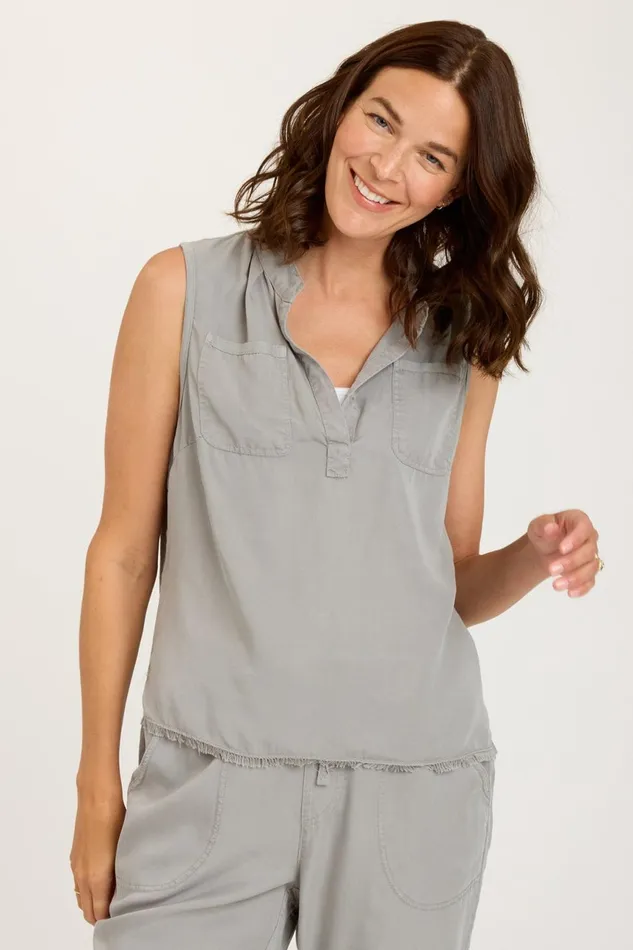 Clothing Tanks XCVI Mikkel Tank Lead Cast