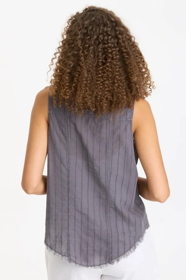 Clothing Tanks XCVI Striped Otto Top Nebulous Pigment