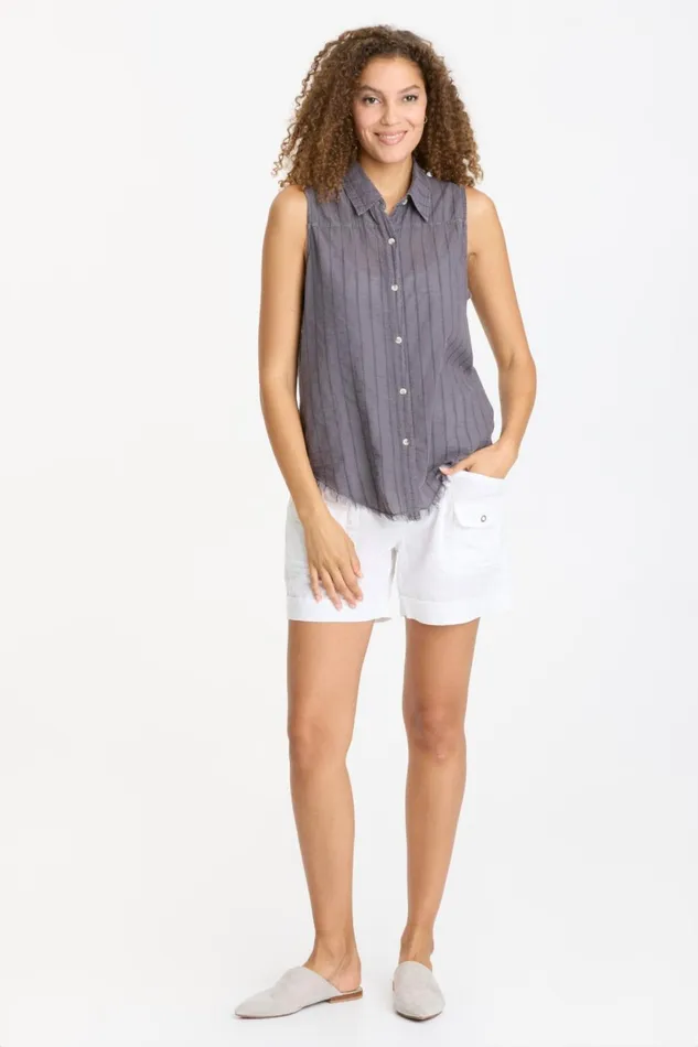 Clothing Tanks XCVI Striped Otto Top Nebulous Pigment