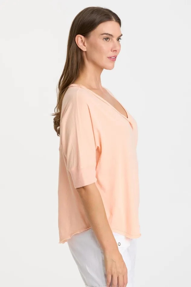 Clothing Tees XCVI Gardiner Banded Sleeve Top 20 Gumdrop