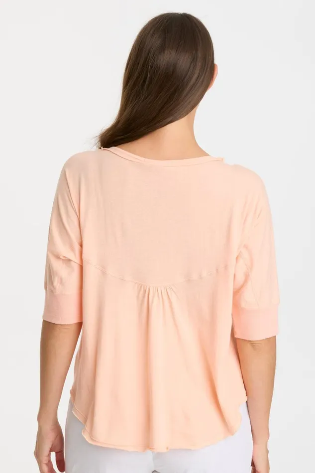Clothing Tees XCVI Gardiner Banded Sleeve Top 20 Gumdrop