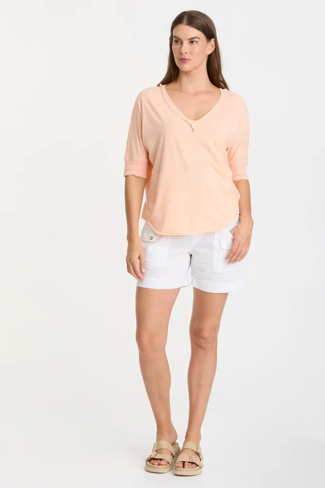 Clothing Tees XCVI Gardiner Banded Sleeve Top 20 Gumdrop