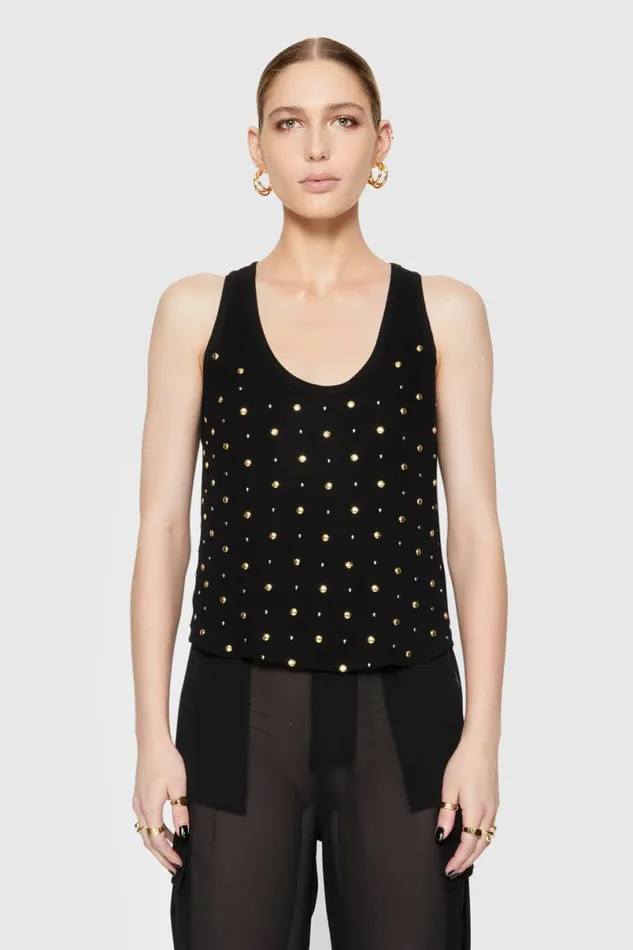 Clothing Tops Rebecca Minkoff Bridget Embellished Tank True Black