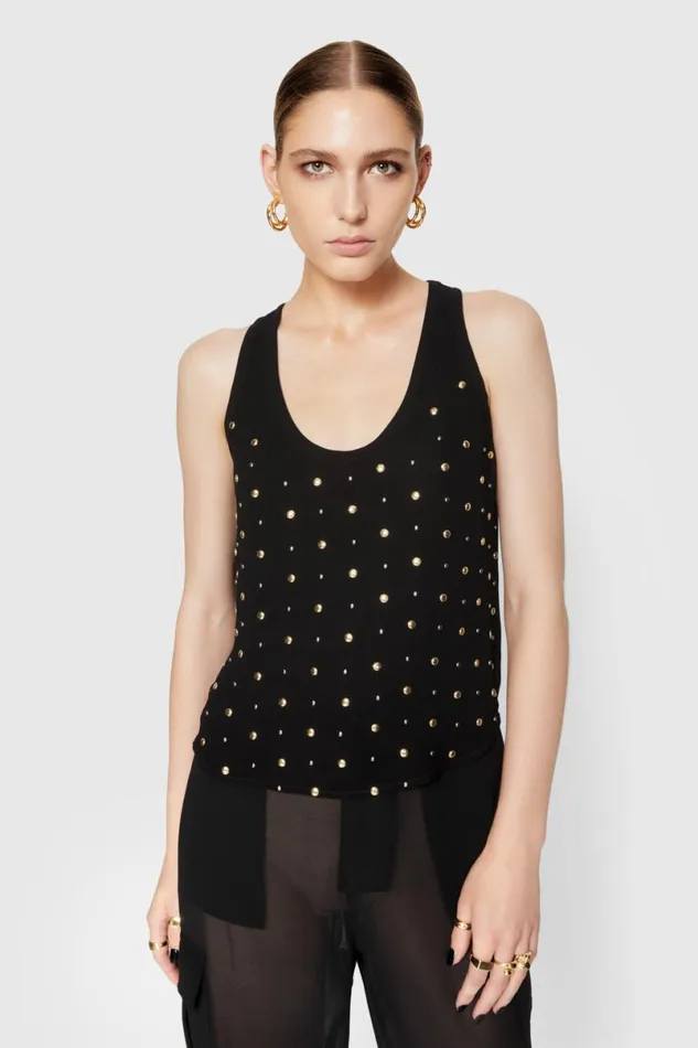 Clothing Tops Rebecca Minkoff Bridget Embellished Tank True Black