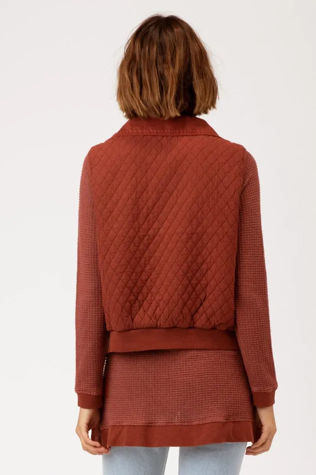 Clothing Vests XCVI Pinnacles Reversible Vest Mahogany
