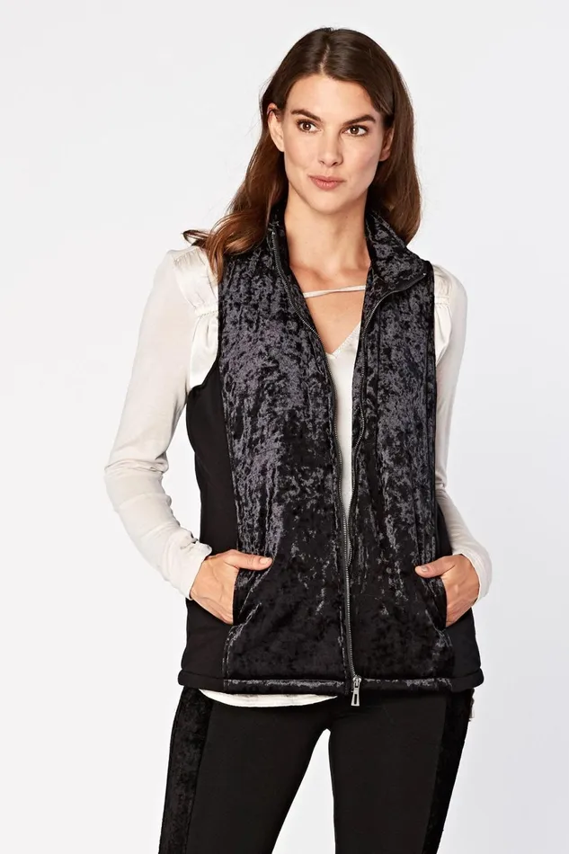 Clothing Vests XCVI Puffa Vest Splendid Black