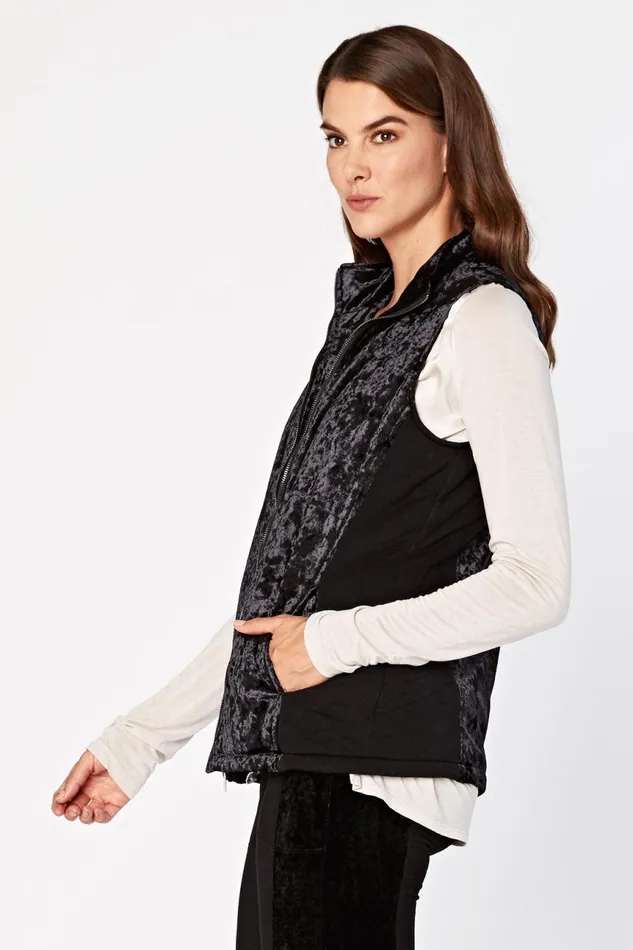 Clothing Vests XCVI Puffa Vest Splendid Black