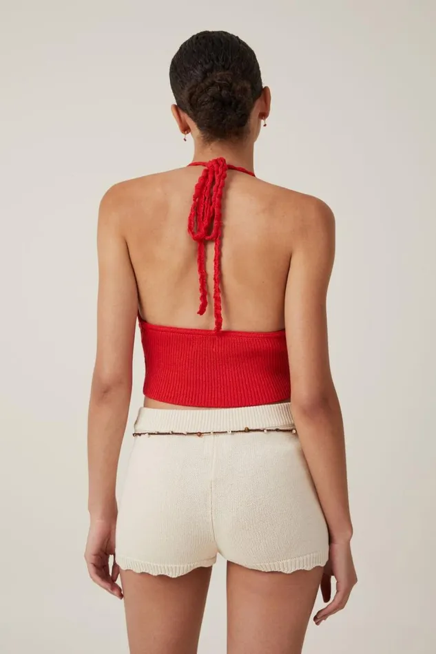 Clover Crochet Knit Short Ecru Women Cotton On Shorts