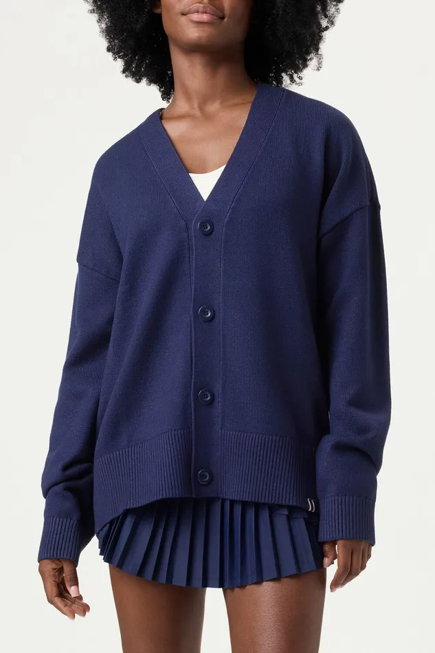 Coats and Jackets Men Fila Baseline Cardigan 400 Fila Navy