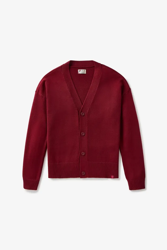 Coats and Jackets Men Fila Baseline Cardigan 600 Syrah