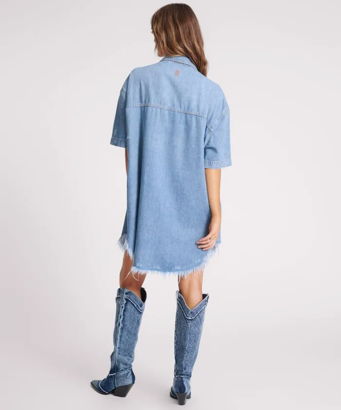 COBAINE PARIS DENIM DRESS Women One Teaspoon Denim Dresses