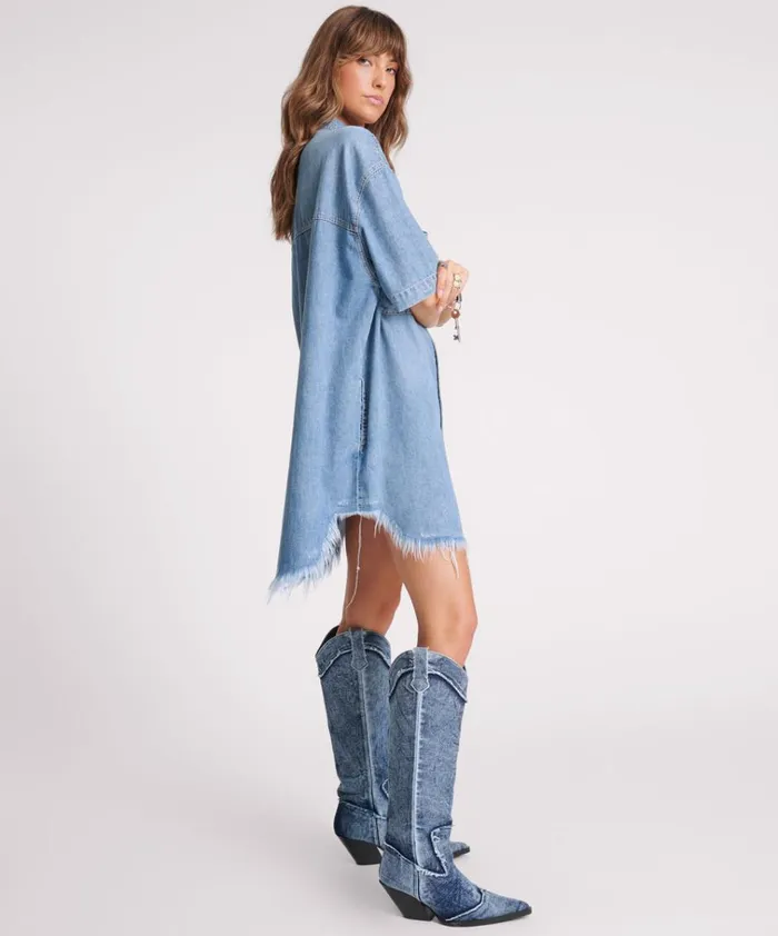 COBAINE PARIS DENIM DRESS Women One Teaspoon Denim Dresses