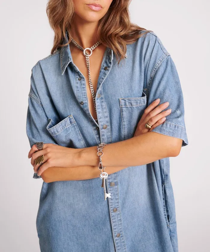 COBAINE PARIS DENIM DRESS Women One Teaspoon Denim Dresses