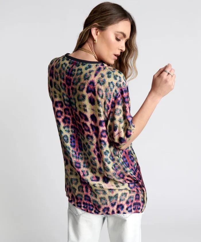 COLLISION SATIN TEE Women One Teaspoon Tees and Tanks COLLISION SATIN TEE Women One Teaspoon Tees and Tanks