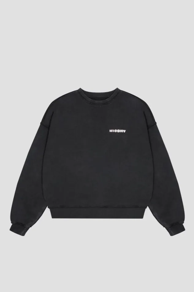 Community Crewneck Washed Black WomenMen MISBHV Hoodies and Sweats