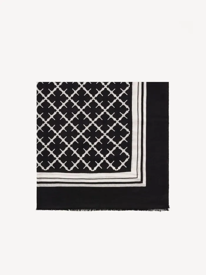 Cornelis Wool Scarf Black Women By Malene Birger Scarves