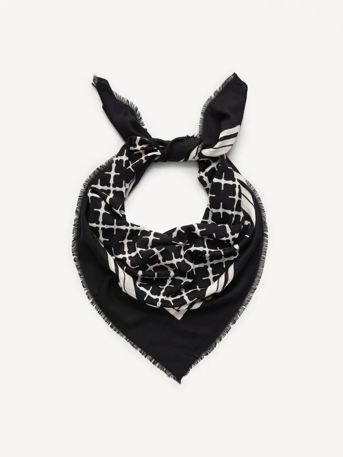 Cornelis Wool Scarf Black Women By Malene Birger Scarves