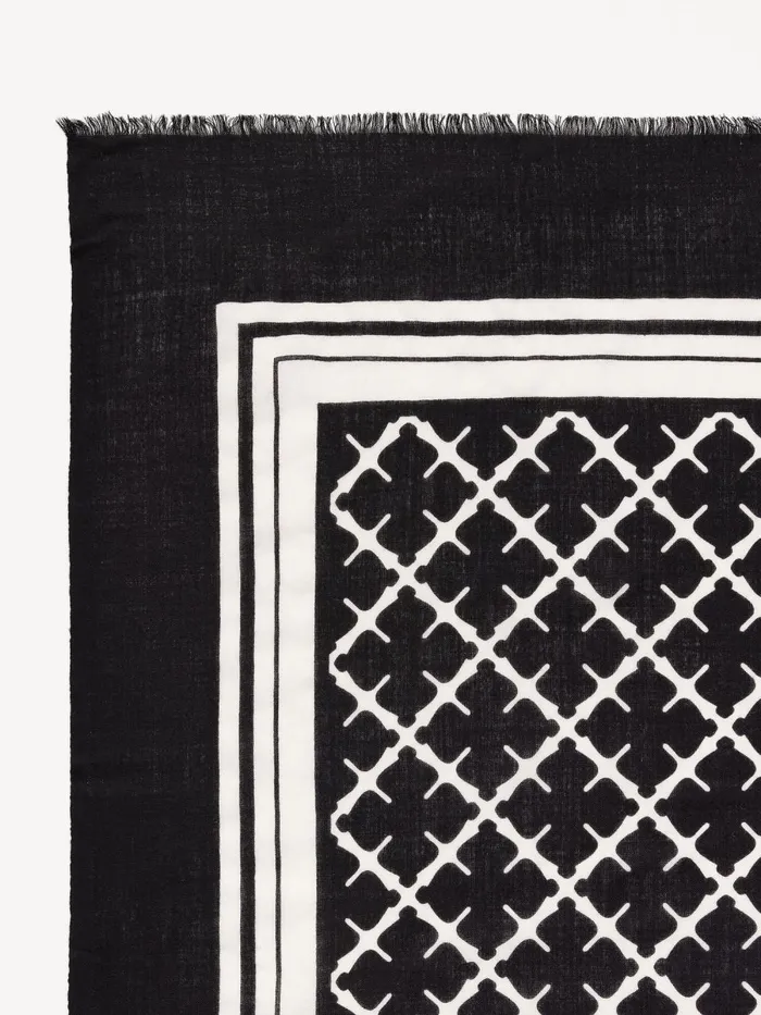 Cornelis Wool Scarf Black Women By Malene Birger Scarves