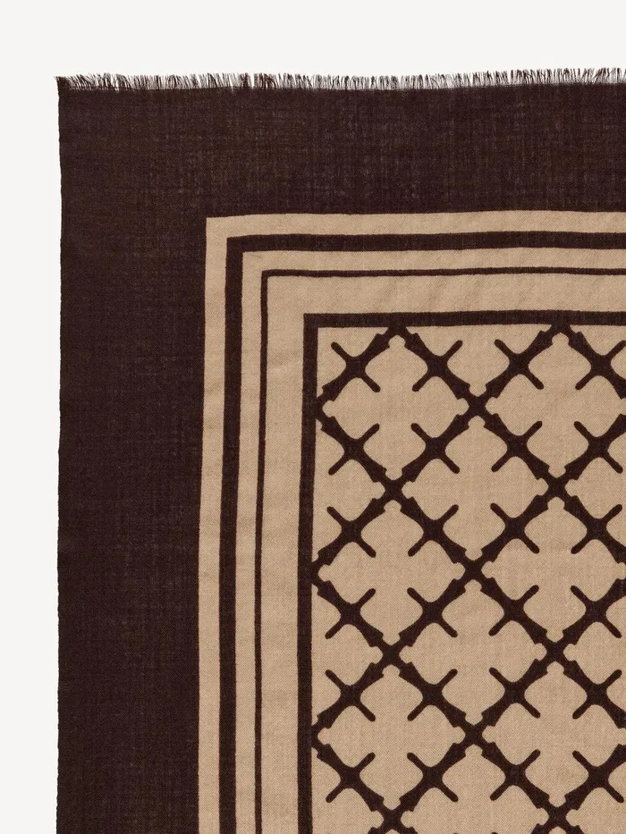 Cornelis Wool Scarf Dark Mahogany Women By Malene Birger Scarves